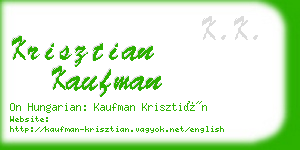 krisztian kaufman business card